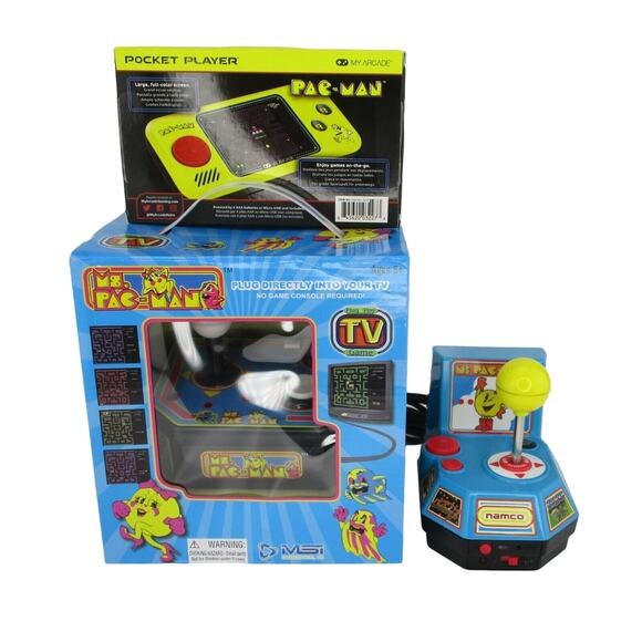 3 MS / PAC-MAN Plug & Play and Handheld Classic Arcade TV Game - Picture 1 of 9